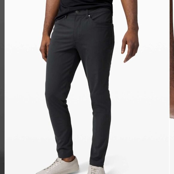 Lululemon Men's Gray Obsidian ABC Slim Warpstreme Pants Size 28 - Picture 1 of 14
